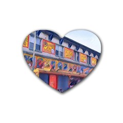 Coney Island Freak Show Rubber Coaster (heart)  by StarvingArtisan