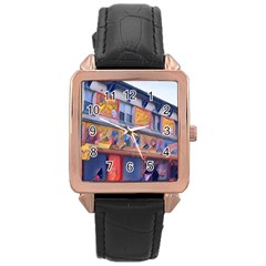 Coney Island Freak Show Rose Gold Leather Watch  by StarvingArtisan