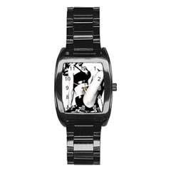 Pinup Girl Stainless Steel Barrel Watch by StarvingArtisan