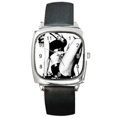 Pinup Girl Square Metal Watch by StarvingArtisan