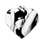 Pinup Girl Dog Tag Heart (Two Sides) Front