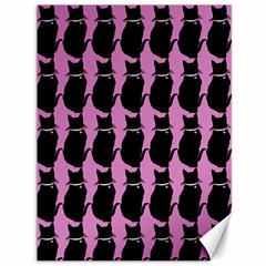 Cat Silouette Pattern Pink Canvas 36  X 48  by snowwhitegirl