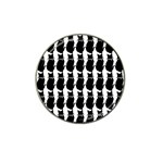 Cat Silouette Pattern Hat Clip Ball Marker Front