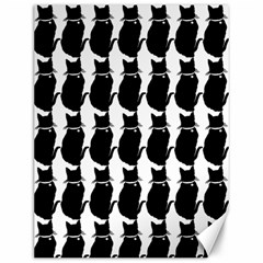 Cat Silouette Pattern Canvas 12  X 16  by snowwhitegirl