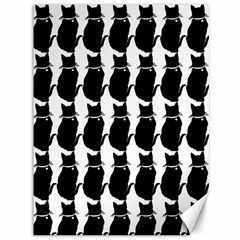 Cat Silouette Pattern Canvas 36  X 48  by snowwhitegirl