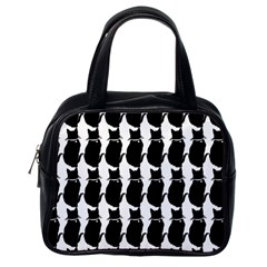 Cat Silouette Pattern Classic Handbag (one Side) by snowwhitegirl