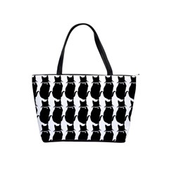 Cat Silouette Pattern Classic Shoulder Handbag by snowwhitegirl