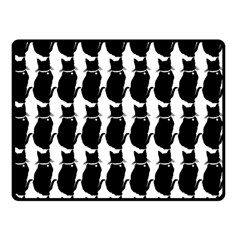 Cat Silouette Pattern Double Sided Fleece Blanket (small)  by snowwhitegirl