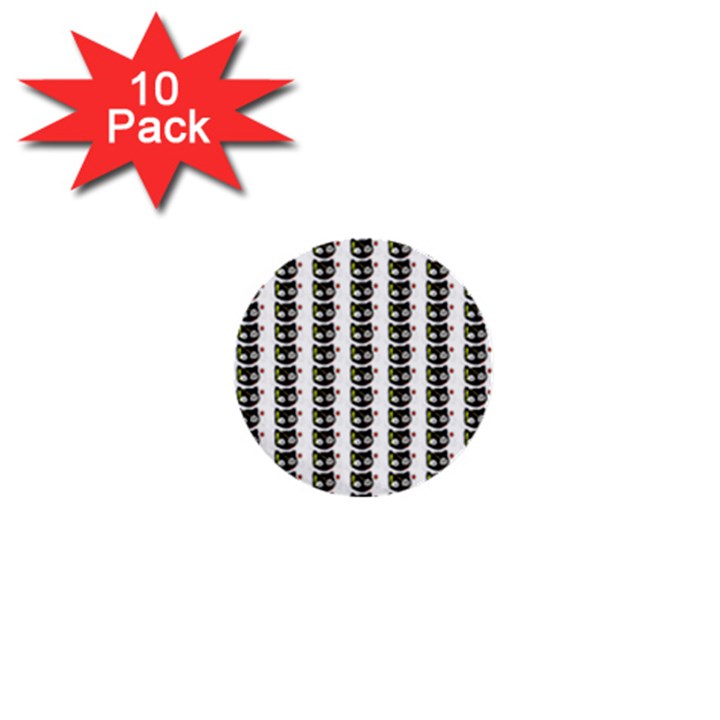 Cat Pirate Pattern 1  Mini Buttons (10 pack) 