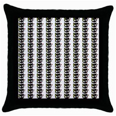 Cat Pirate Pattern Throw Pillow Case (black) by snowwhitegirl