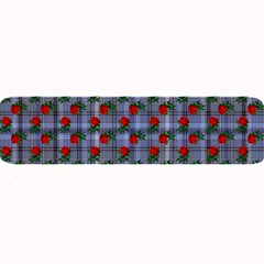 Roses Blue Plaid Large Bar Mats by snowwhitegirl