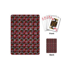 Roses Pink Plaid Playing Cards (mini) by snowwhitegirl