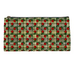 Roses Yellow Plaid Pencil Cases