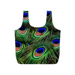 Peacock Feathers Full Print Recycle Bag (s) by snowwhitegirl