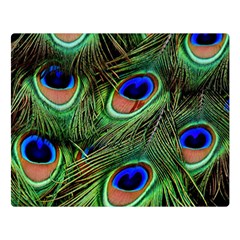 Peacock Feathers Double Sided Flano Blanket (large)  by snowwhitegirl