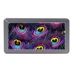 Peacock Feathers Purple Memory Card Reader (mini) by snowwhitegirl