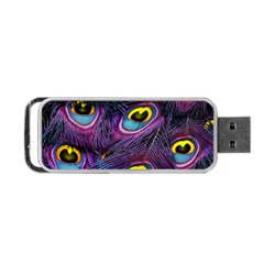 Peacock Feathers Purple Portable Usb Flash (two Sides) by snowwhitegirl