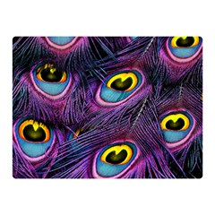 Peacock Feathers Purple Double Sided Flano Blanket (mini)  by snowwhitegirl