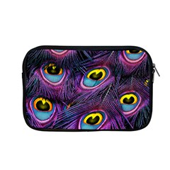 Peacock Feathers Purple Apple Macbook Pro 13  Zipper Case by snowwhitegirl