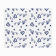 Duck Family Blue Pattern Small Glasses Cloth by snowwhitegirl