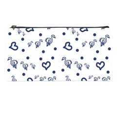 Duck Family Blue Pattern Pencil Cases