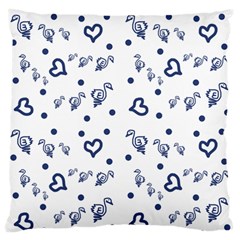 Duck Family Blue Pattern Standard Flano Cushion Case (one Side) by snowwhitegirl