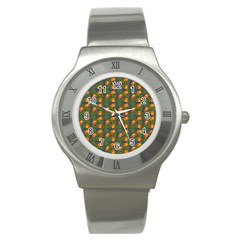 Mandarins Teal Blue Stainless Steel Watch by snowwhitegirl