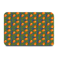 Mandarins Teal Blue Plate Mats by snowwhitegirl