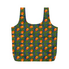 Mandarins Teal Blue Full Print Recycle Bag (m) by snowwhitegirl