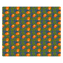 Mandarins Teal Blue Double Sided Flano Blanket (small)  by snowwhitegirl