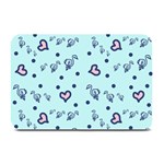 Duck Family Blue Pink Hearts Pattern Plate Mats 18 x12  Plate Mat