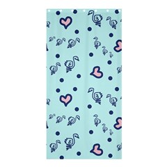 Duck Family Blue Pink Hearts Pattern Shower Curtain 36  X 72  (stall) 