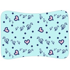 Duck Family Blue Pink Hearts Pattern Velour Seat Head Rest Cushion