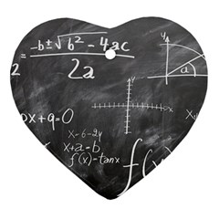 Mathematics Heart Ornament (two Sides)