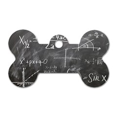 Mathematics Dog Tag Bone (one Side) by snowwhitegirl