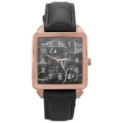 Mathematics Rose Gold Leather Watch  by snowwhitegirl