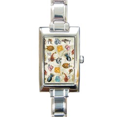 Sea World Vintage Pattern Rectangle Italian Charm Watch by Valentinaart