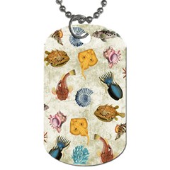 Sea World Vintage Pattern Dog Tag (two Sides) by Valentinaart