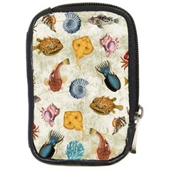 Sea World Vintage Pattern Compact Camera Leather Case by Valentinaart