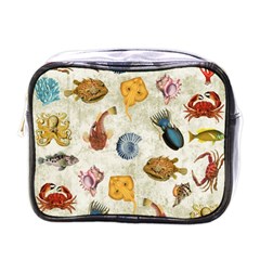 Sea World Vintage Pattern Mini Toiletries Bag (one Side) by Valentinaart