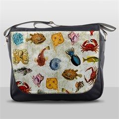 Sea World Vintage Pattern Messenger Bag by Valentinaart