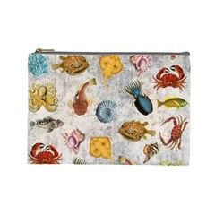 Sea World Vintage Pattern Cosmetic Bag (large) by Valentinaart