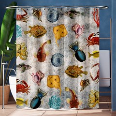 Sea World Vintage Pattern Shower Curtain 60  X 72  (medium)  by Valentinaart