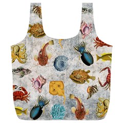 Sea World Vintage Pattern Full Print Recycle Bag (xl) by Valentinaart