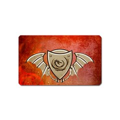 Wonderful Dragon On A Shield With Wings Magnet (name Card) by FantasyWorld7