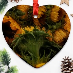 Bunch Of Sunflowers Ornament (heart)