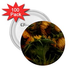 Bunch Of Sunflowers 2 25  Buttons (100 Pack) 