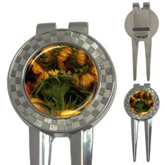 Bunch Of Sunflowers 3-in-1 Golf Divots