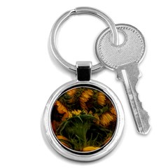 Bunch Of Sunflowers Key Chains (round) 