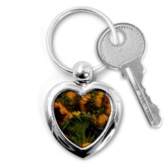 Bunch Of Sunflowers Key Chains (heart) 